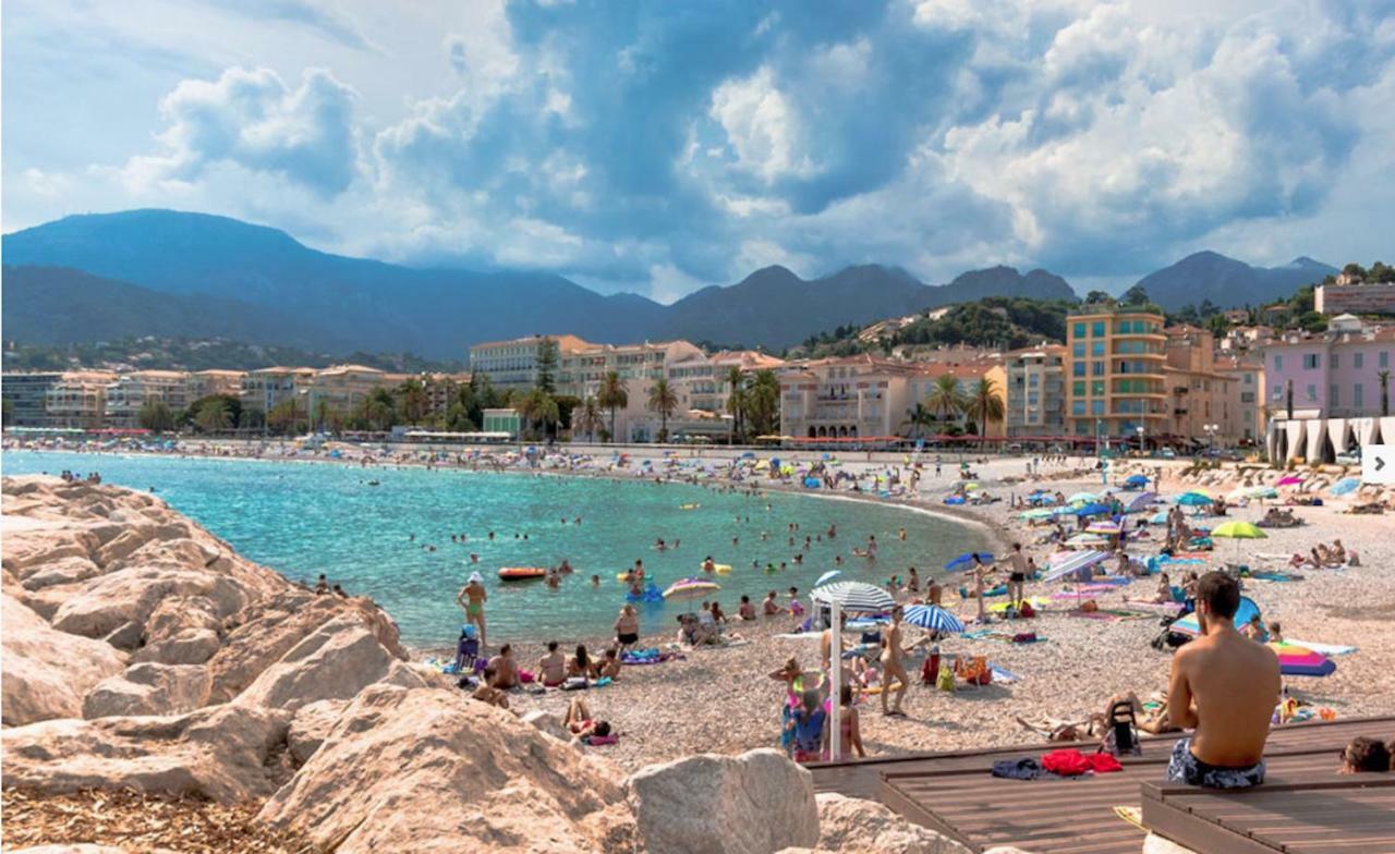Menton Smartworking And Relax On The Beach, Seaview Exteriör bild